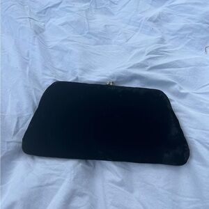 Vintage Garay black velvet clutch